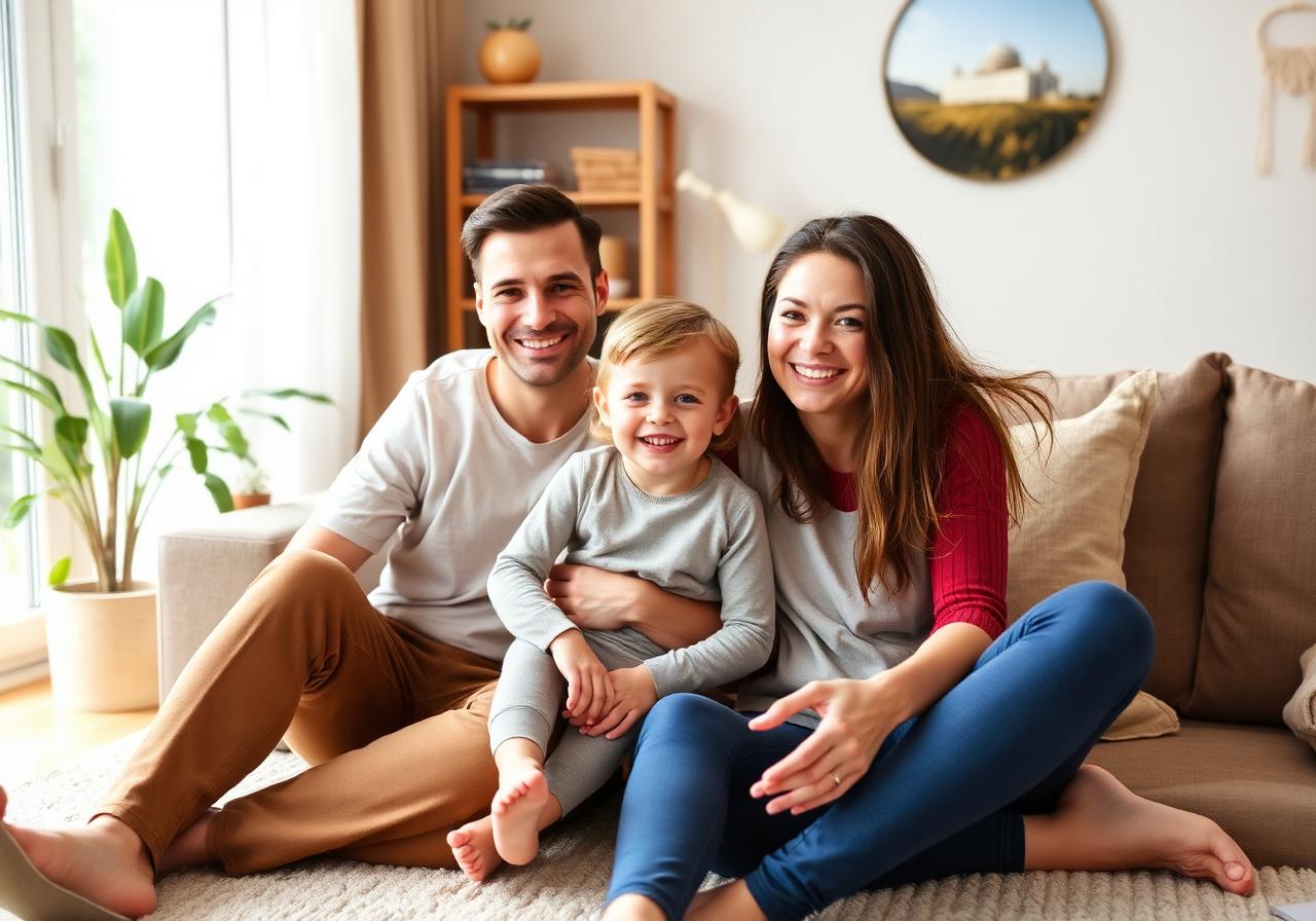 Família com saúde e bem-estar